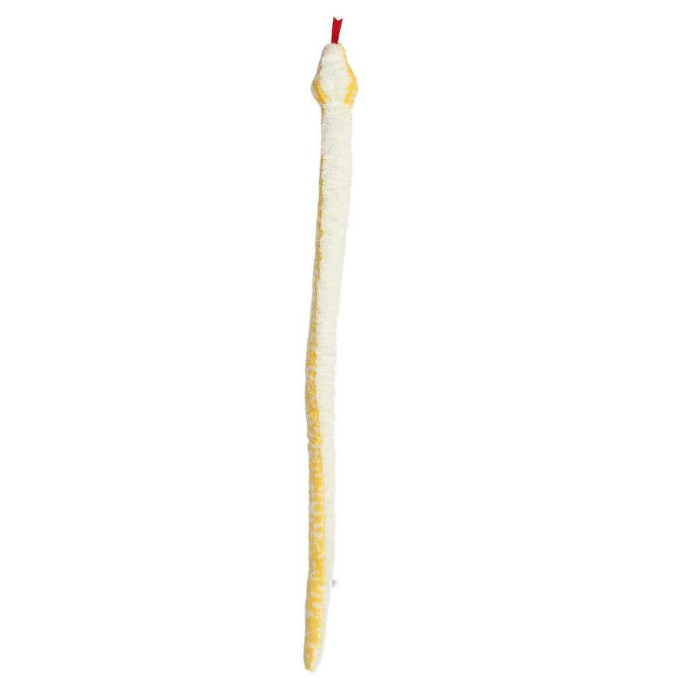 Aurora Playful Snake Albino Burmese Python 50in nap-time ready, perfect for cozy storytelling sessions.