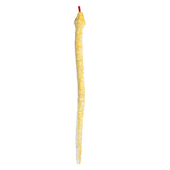Aurora Playful Snake Albino Burmese Python 50in side view, adds wild charm to plush collections.