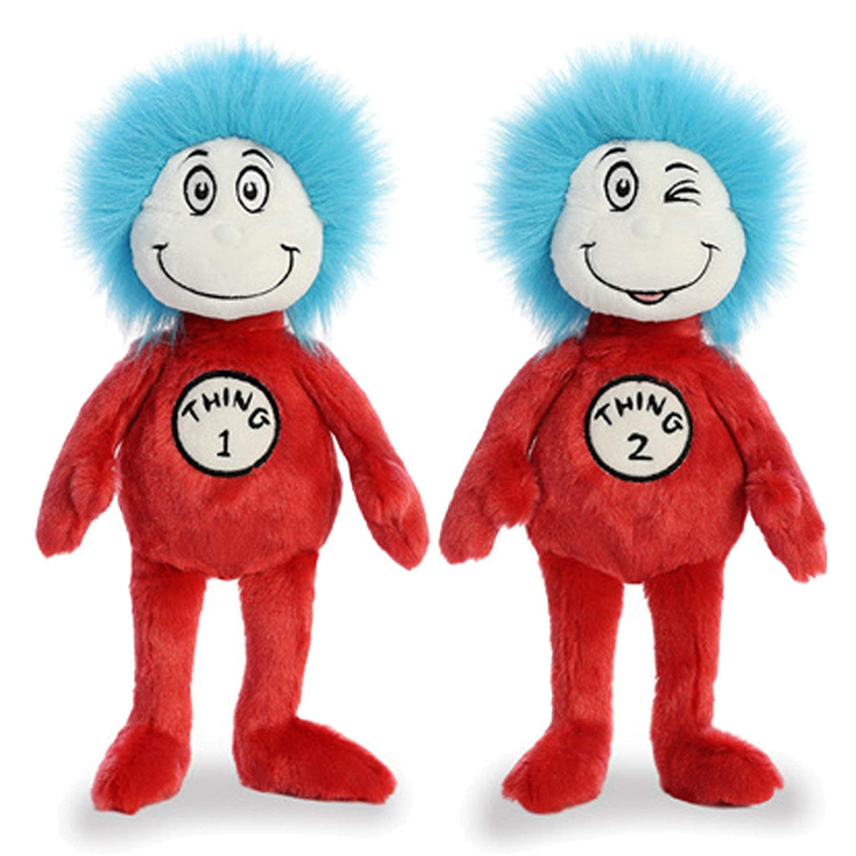 Aurora Thing 1 & Thing 2 plush bundle, bright 12-inch figures for imaginative play