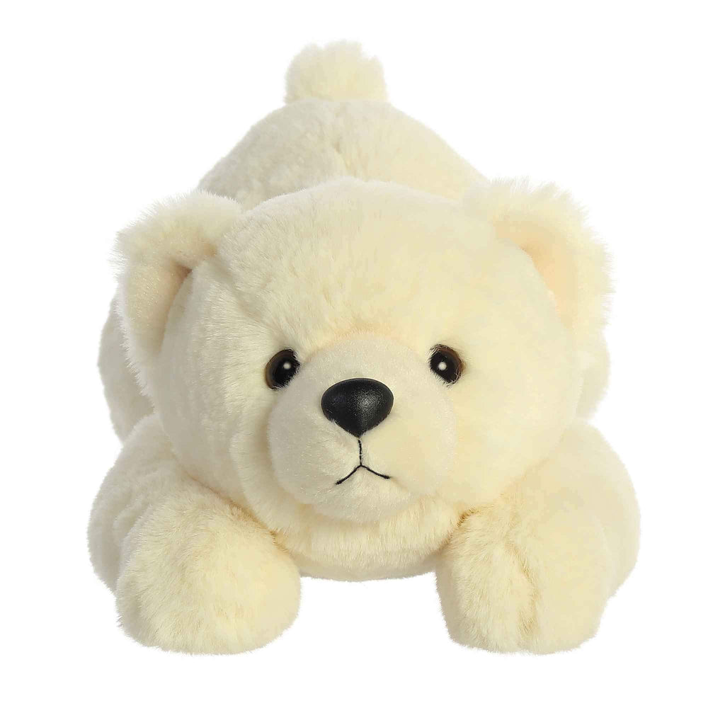 Aurora Polaris polar bear plush in a cuddle scene for imaginative play