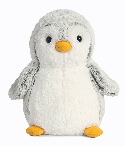 Aurora Pompom Penguin closeup face plush for comforting hugs