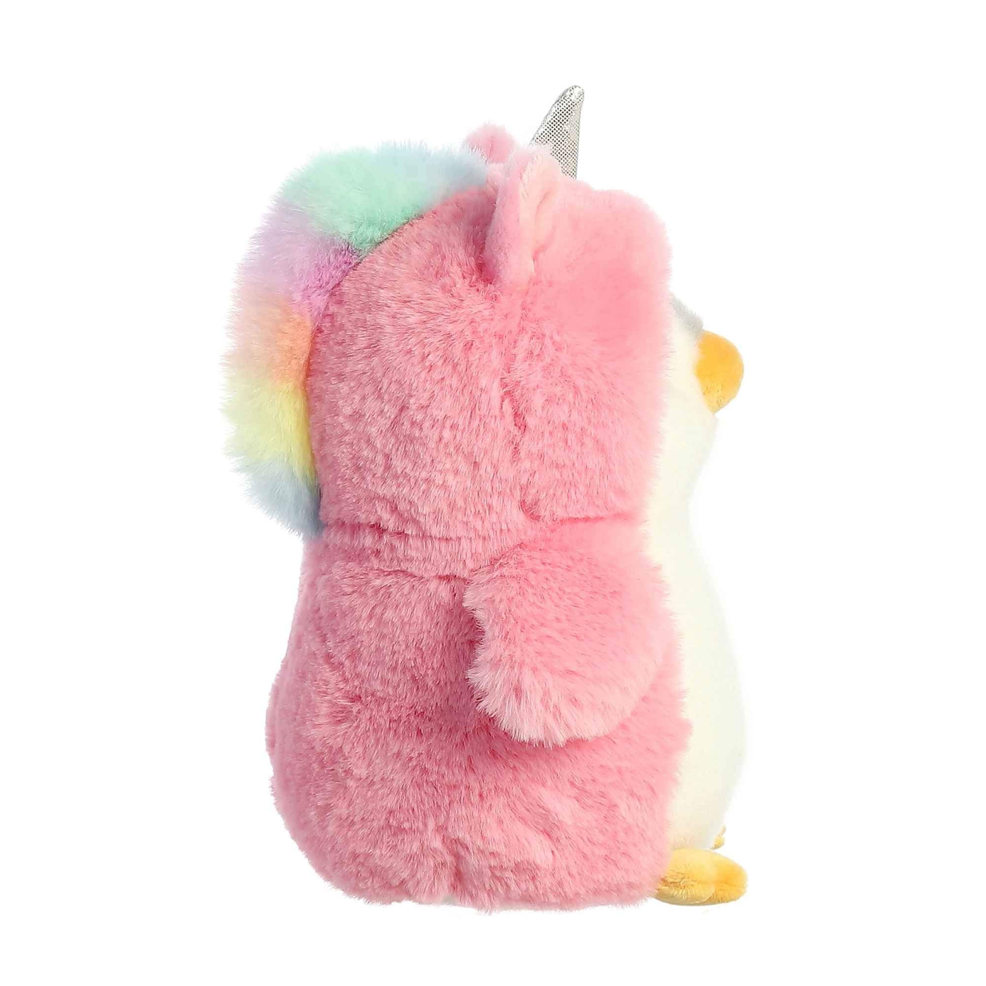 Soft plush with bean pellets for stable display and safe hugs.