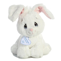 Aurora Precious Moments floppy bunny 8.5 inch white plush, perfect for cuddling.