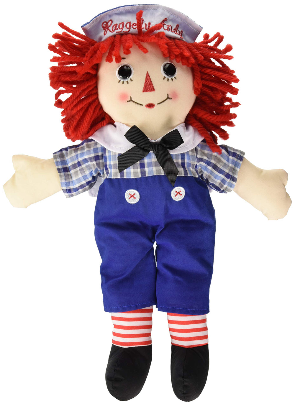 Aurora Raggedy Ann embroidery heart on chest enhances nostalgic charm.