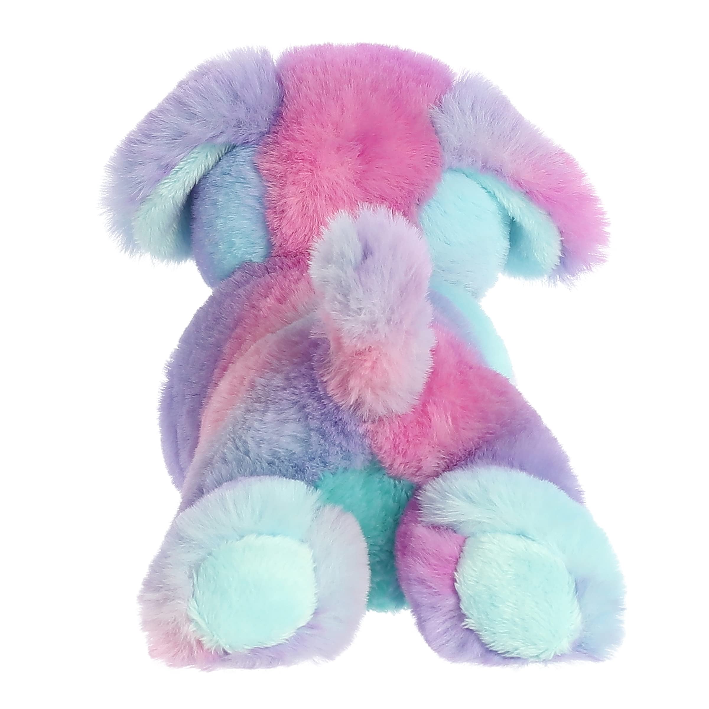 Aurora Rainbow Puppy plush offers safe bean filled base for sitting and play