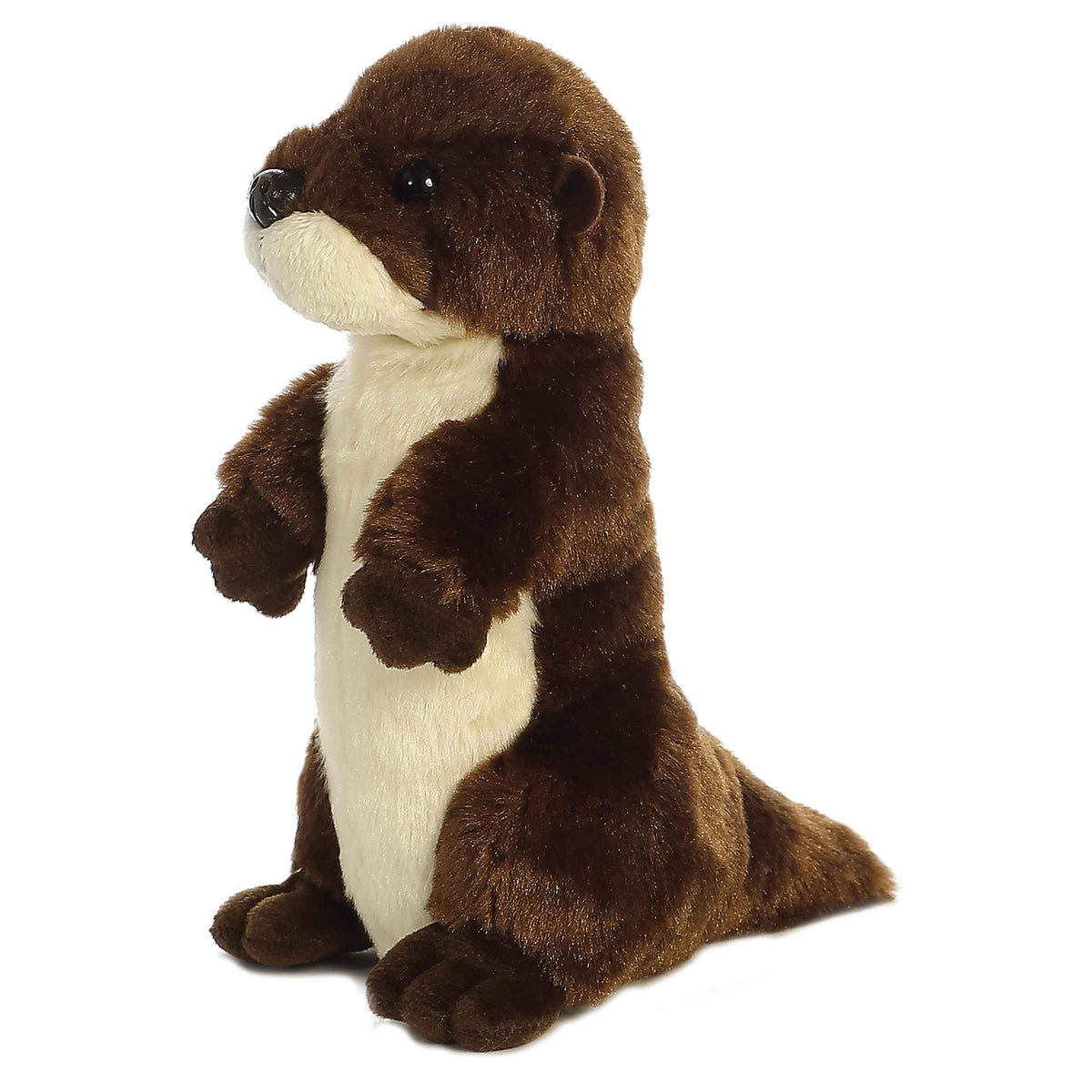 Aurora River Otter Mini Flopsie in brown plush for hugs and imaginative play.