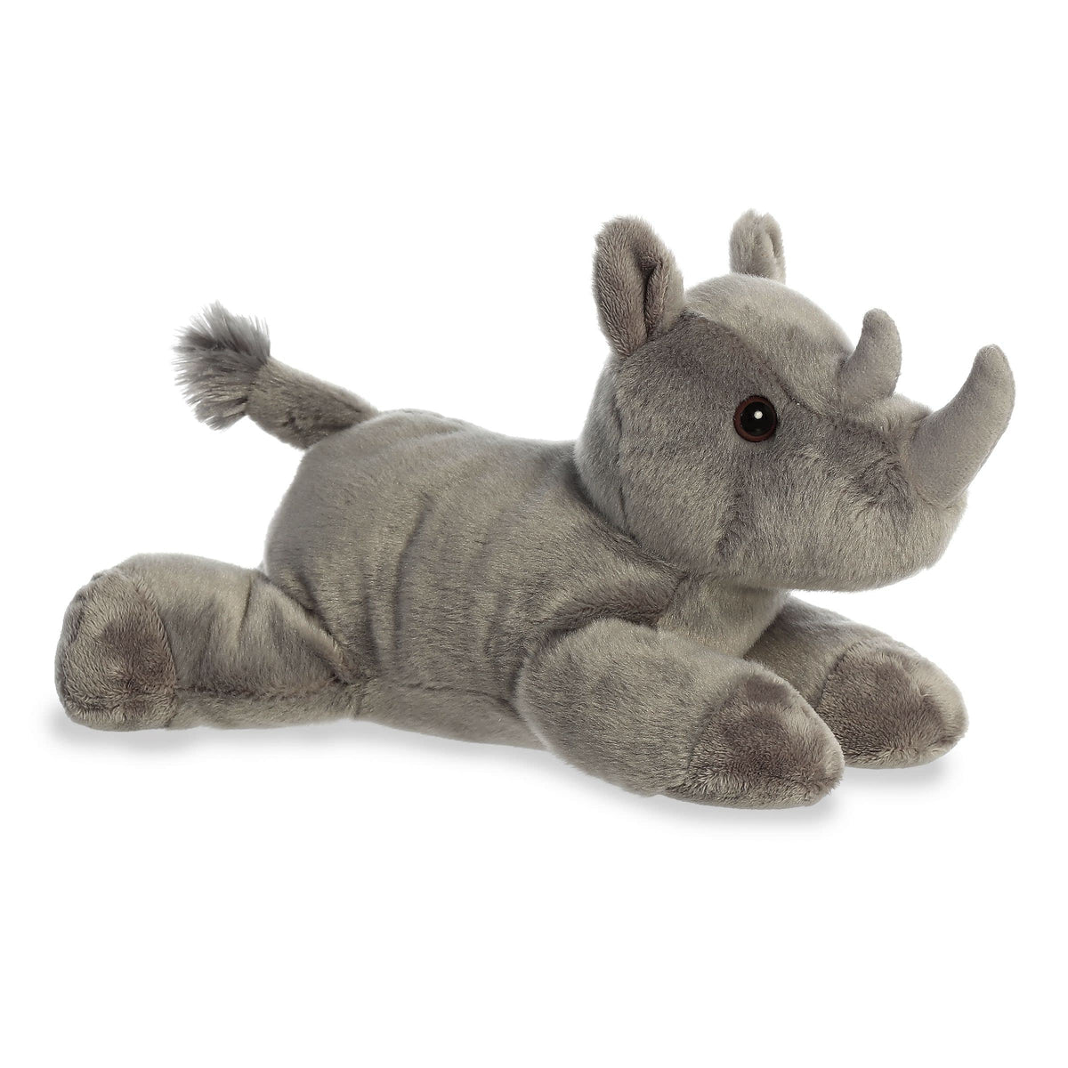Aurora Rodney Rhino plush gray face detail for cozy snuggles.
