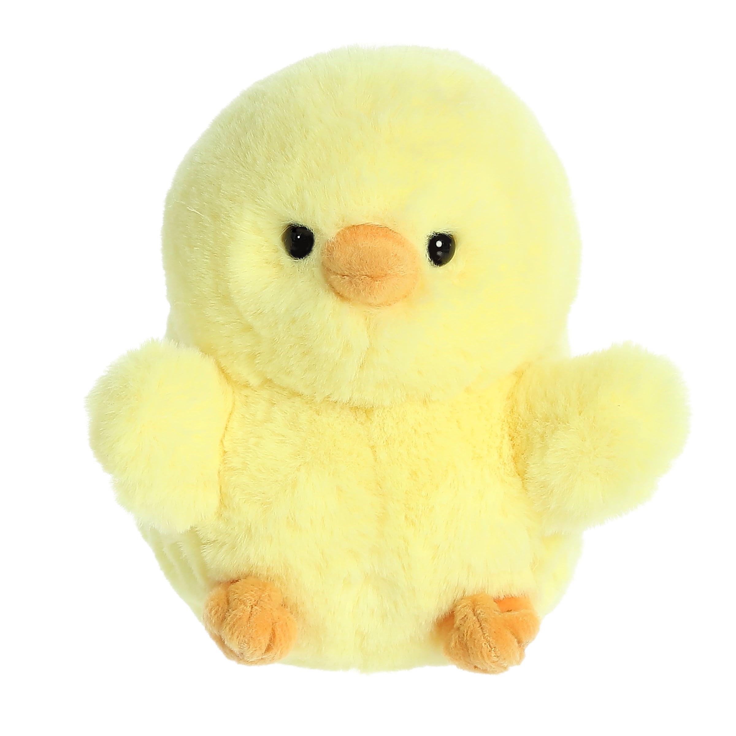 Aurora Rolly Pet Chickadee Chick stuffed animal, compact size for on-the-go play.