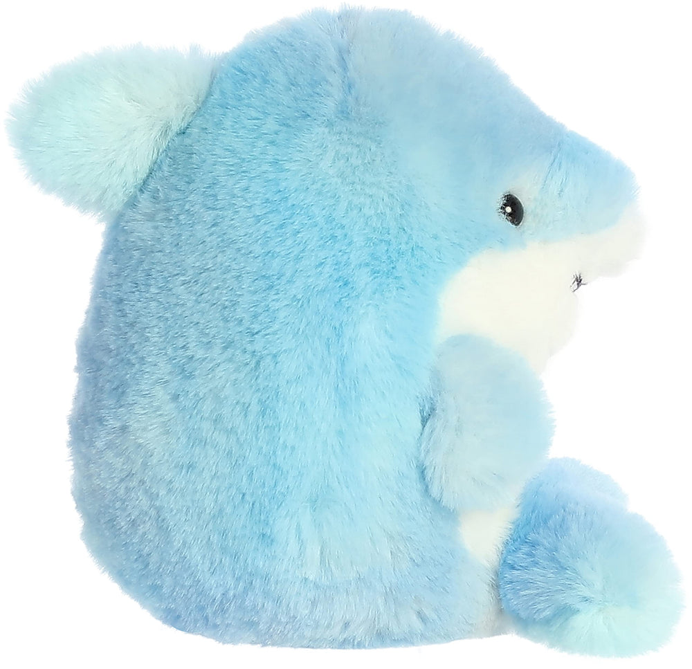 Aurora Sutton Shark plush travels easily as an on-the-go companion.
