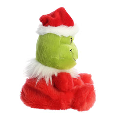 Aurora Santa Grinch Palm Pals hat and red suit display festive charm
