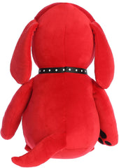 Aurora Sitting Clifford plush – bean pellets base; stable, durable for all ages.