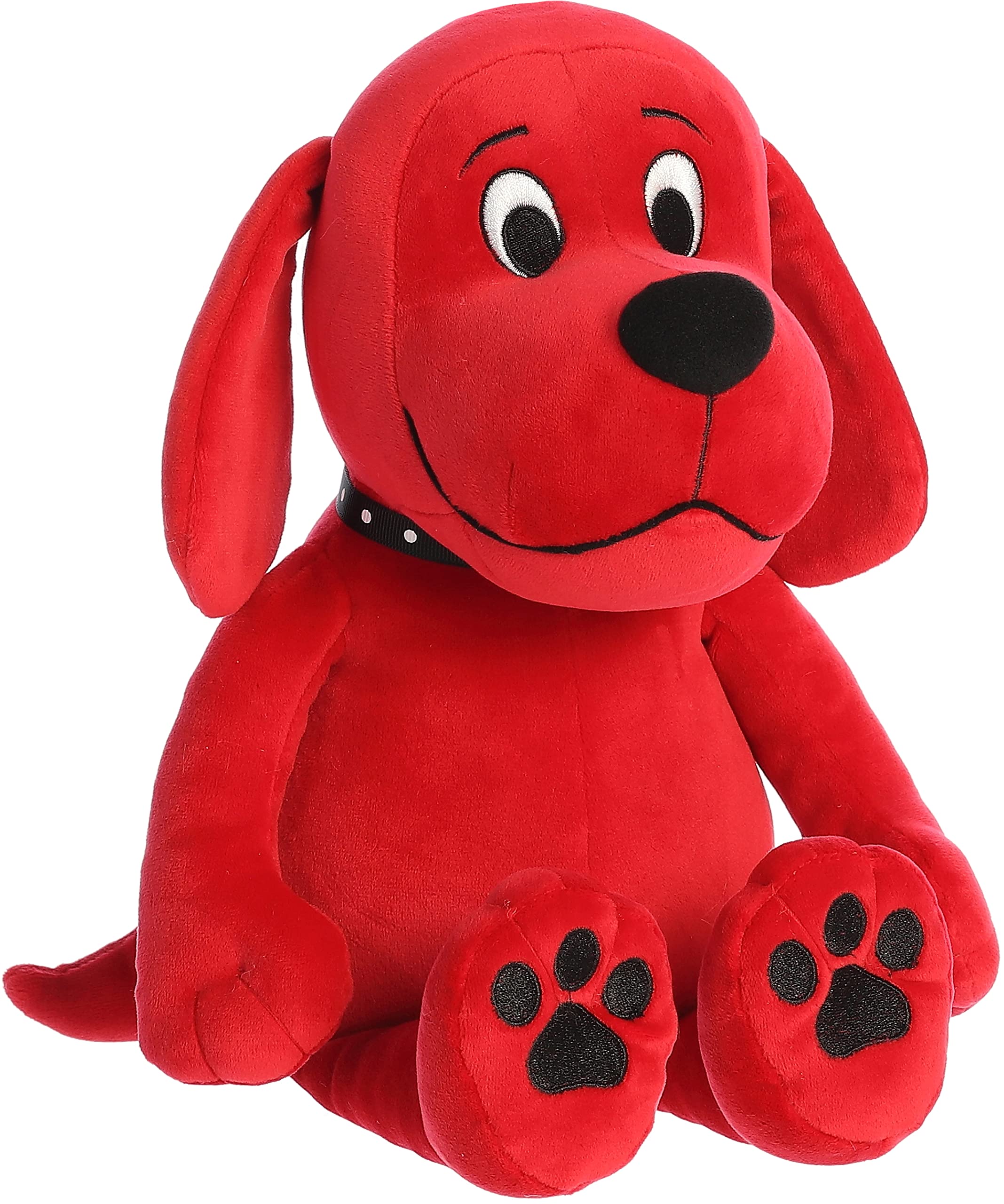 Aurora Sitting Clifford plush – front view; soft 14-inch red companion for imaginative play.