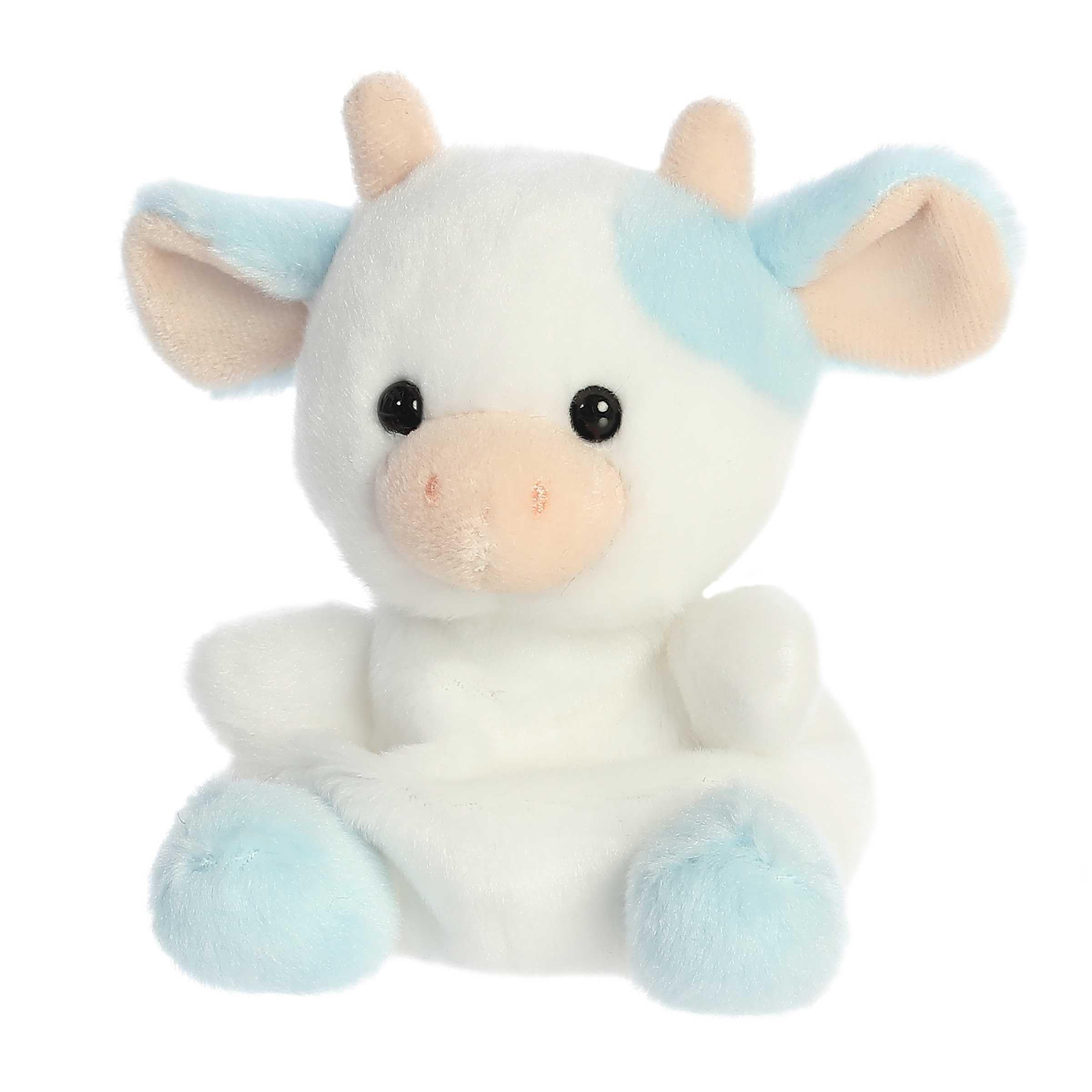 Aurora Skyla Blueberry Cow plush with bean pellets for stable display