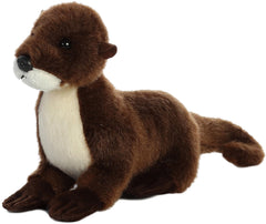 Aurora Sliddy otter plush brown fur soft cuddly companion for kids.