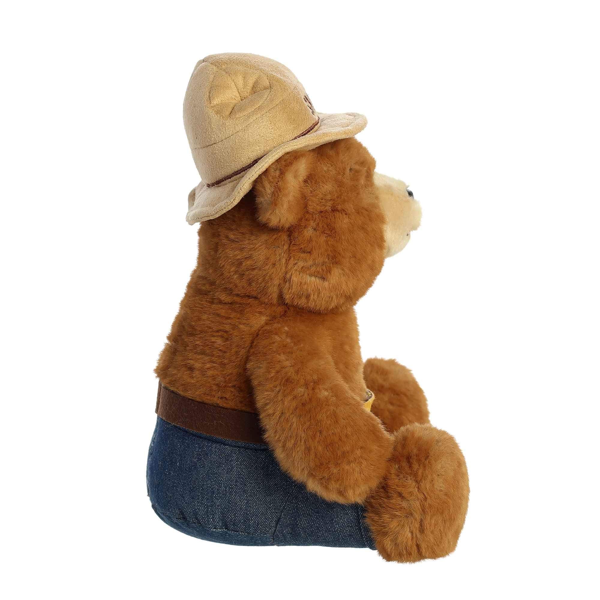 9 inch Aurora Smokey Bear plush ready for cuddles and stories.
