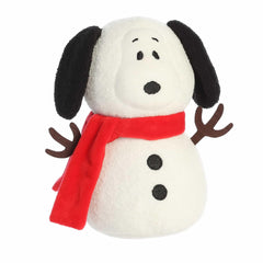 Close-up of soft fabric and stitching on the Snow Beagle plush.