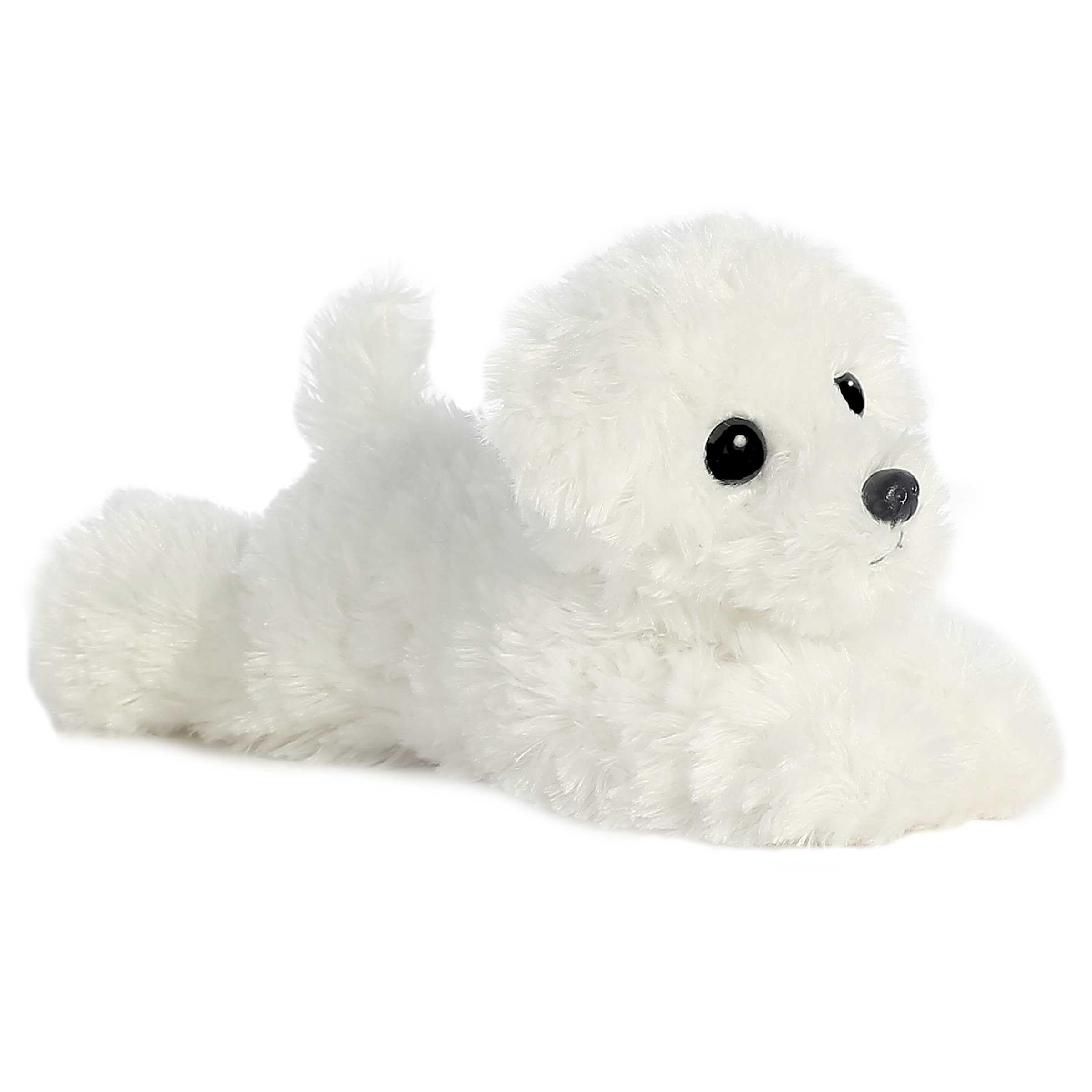 Snowball rests on its belly for easy, engaging pretend play.
