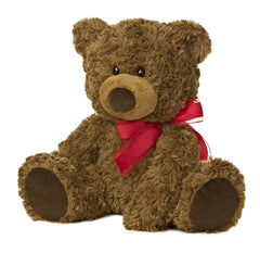 Aurora Snuggly Coco Bear face detail with safe lock-washer eyes, durable design.