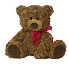 Aurora Snuggly Coco Bear plush with shaggy fur, ideal cuddle companion.