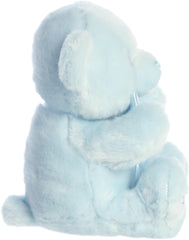 Aurora Snuggly Comfy Bear blue 9-inch size ideal for travel.