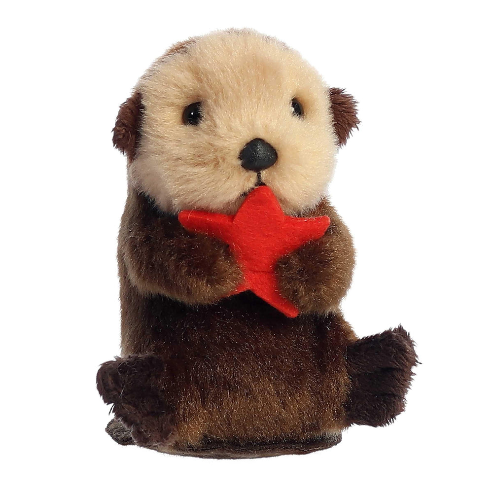 Aurora Spiffy Otter plush close-up shows soft, fluffy texture.