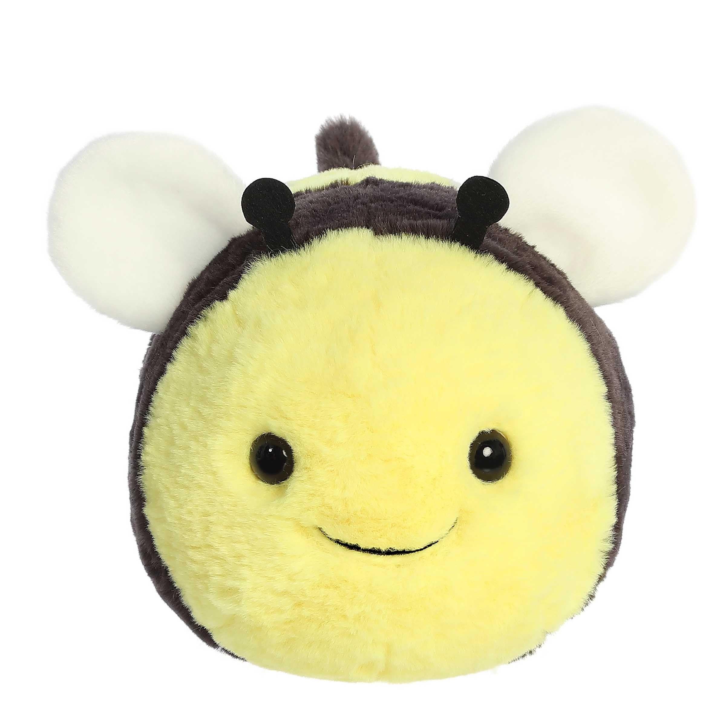 Aurora Spudsters Bee Plush yellow 10-inch size ideal for bedtime comfort.