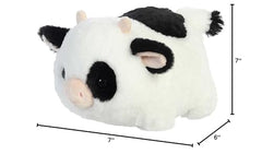 Compact 7x10x6 inch Tutie Cow size for gifting or display.