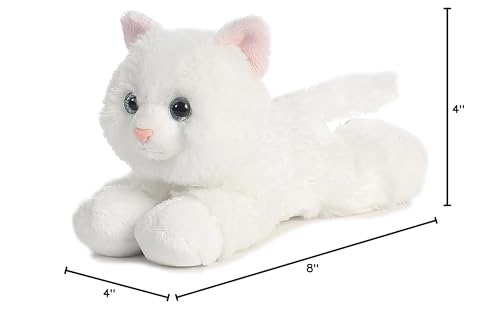 Aurora Sugar Too mini Flopsie white 8in, bean-pellet detail for stability.