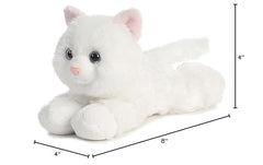 Aurora Sugar Too mini Flopsie white 8in, bean-pellet detail for stability.