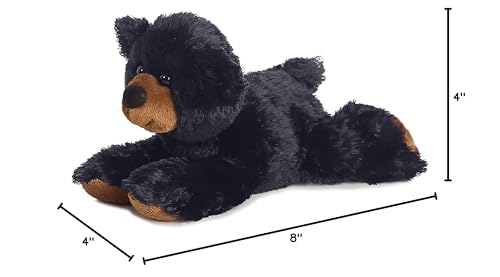 Aurora Sullivan Mini Flopsie bear close-up face highlighting soft plush texture for comforting hugs.