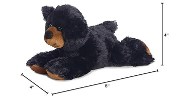 Aurora Sullivan Mini Flopsie bear close-up face highlighting soft plush texture for comforting hugs.