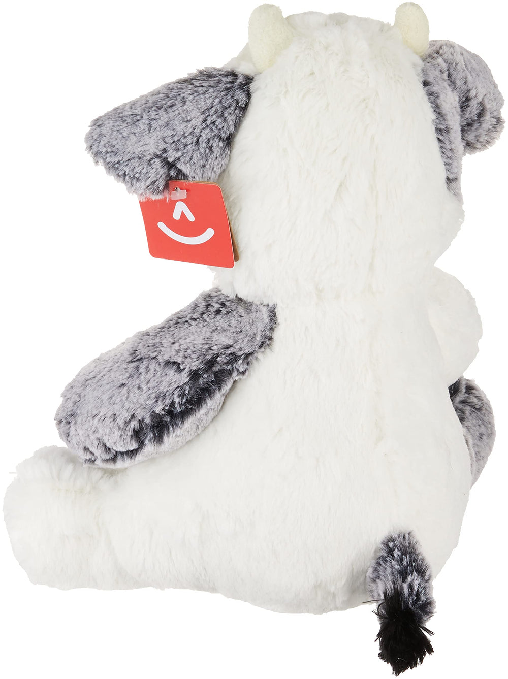 Aurora Clementine Cow 12-inch front view showing silky two-tone plush.