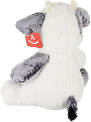 Aurora Clementine Cow 12-inch front view showing silky two-tone plush.