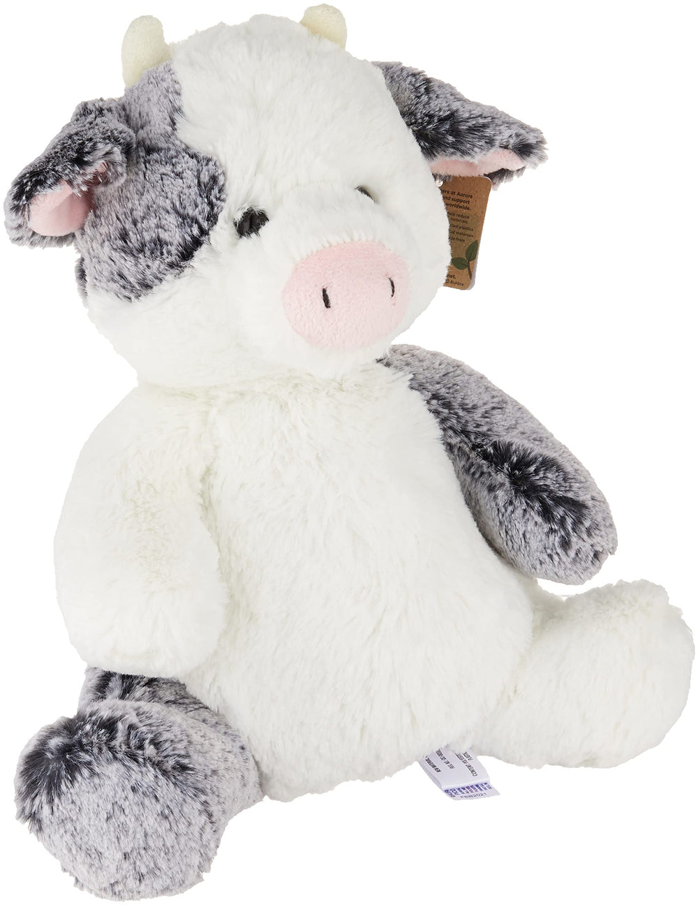 Aurora Sweet and Soft Clementine Cow 12-inch left view for cuddling.