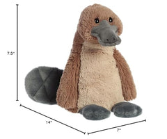Aurora Talltales Platypus plush shows a sweet facial expression ideal for bedtime snuggles