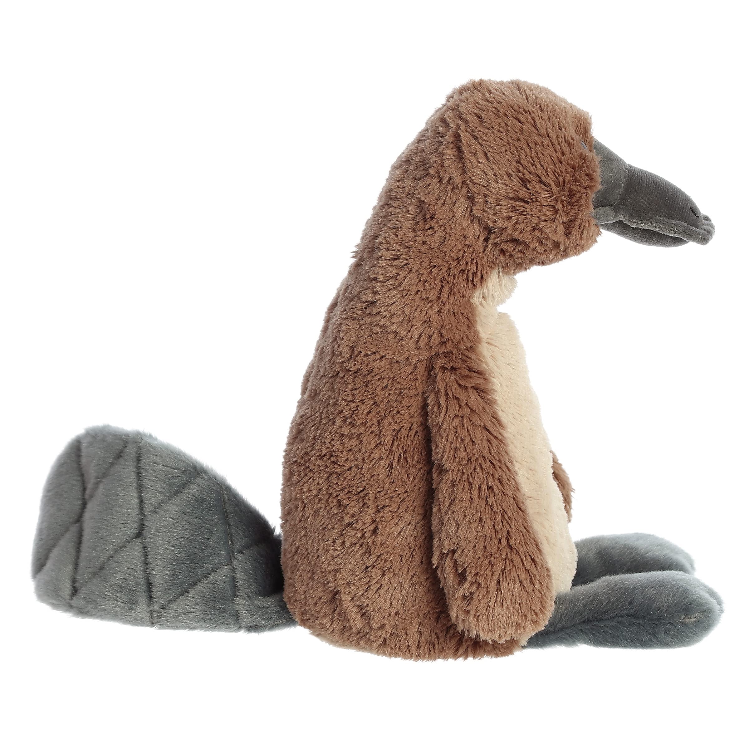 Aurora Talltales Platypus plush with a long, cuddly body for extended hugging