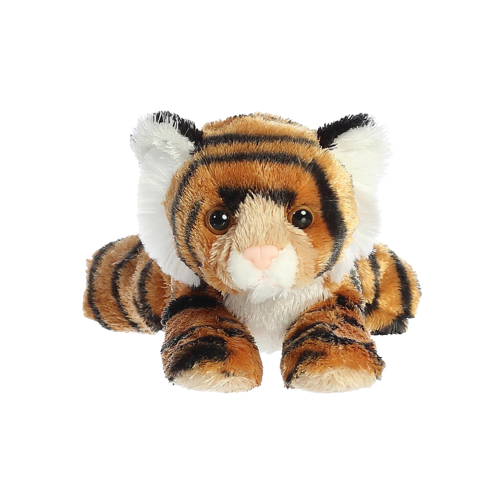 Aurora Tanya mini Flopsie belly-play pose, perfect for resting and shared adventures.
