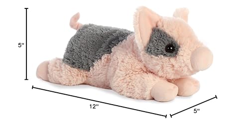 Tidbit Mini Pig resting on belly for easy play