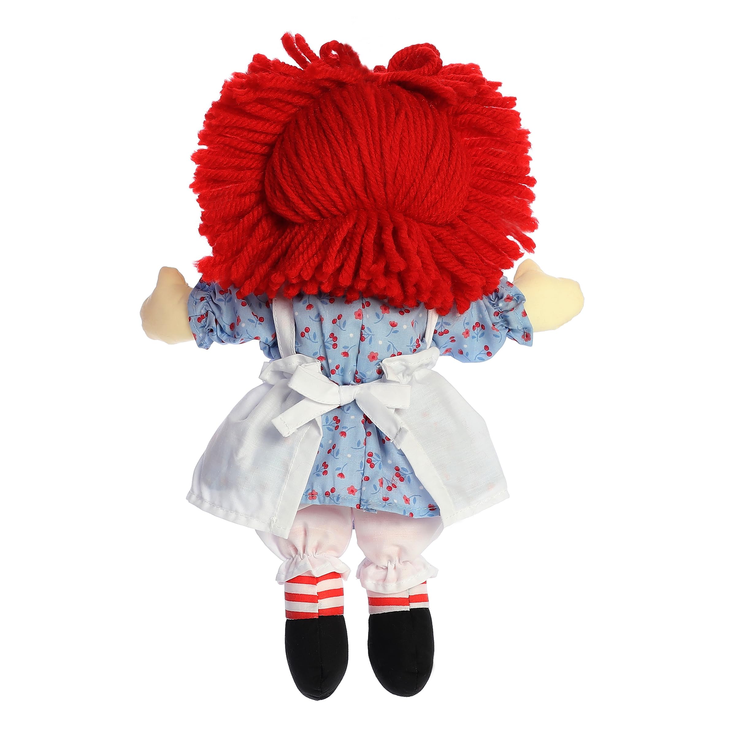 Aurora Timeless Raggedy Ann outfit stitching highlights handmade craftsmanship and retro style.