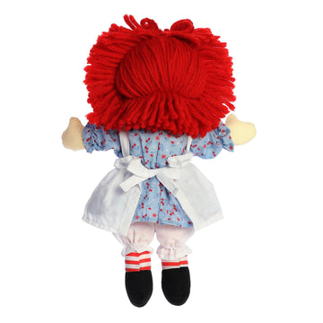 Aurora Timeless Raggedy Ann outfit stitching highlights handmade craftsmanship and retro style.