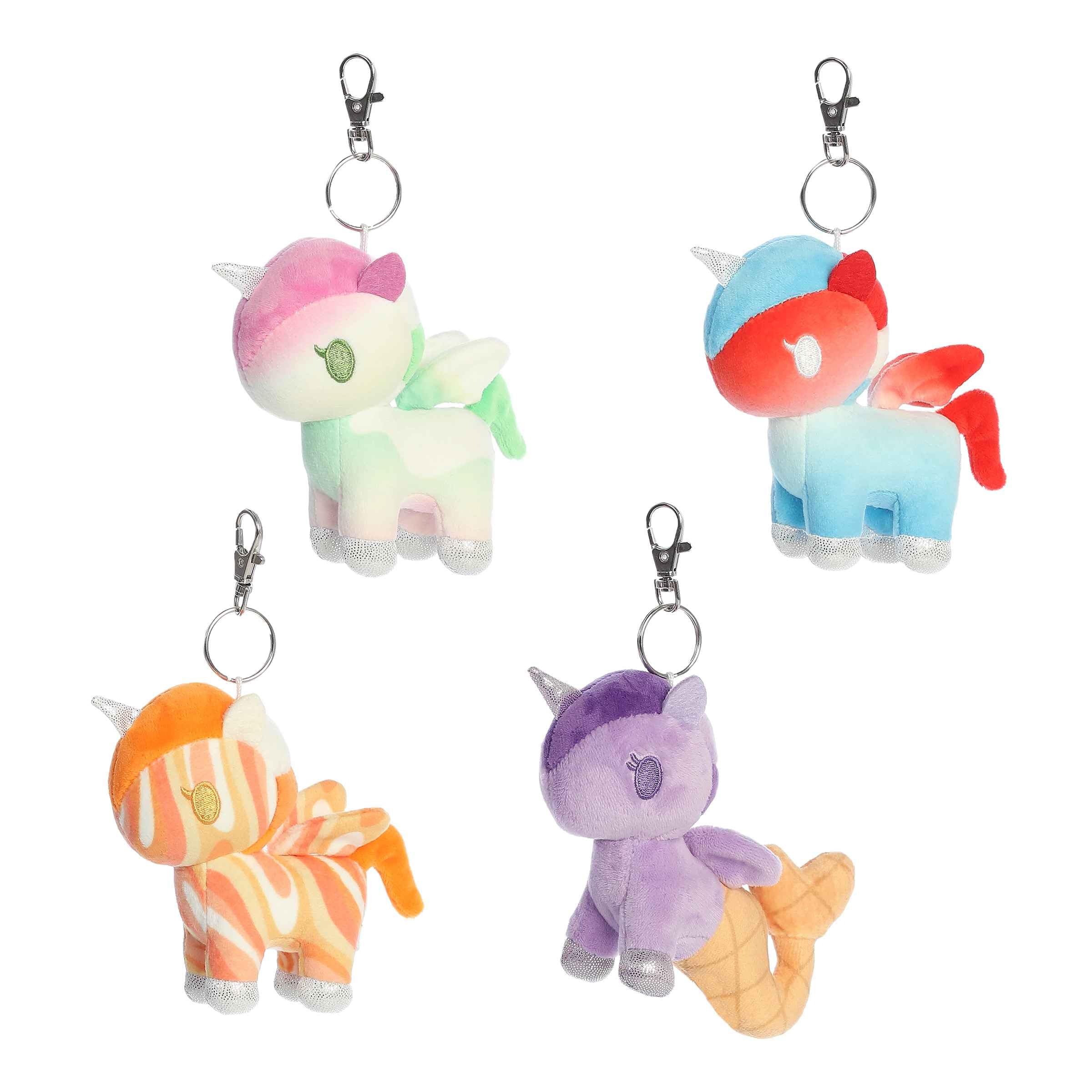 Aurora Tokidoki Frozen Treats plush back view, compact 4.5 inch size fits in any pocket.
