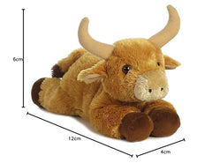 Aurora Toro Bull Plush close-up of soft fur and stitching.