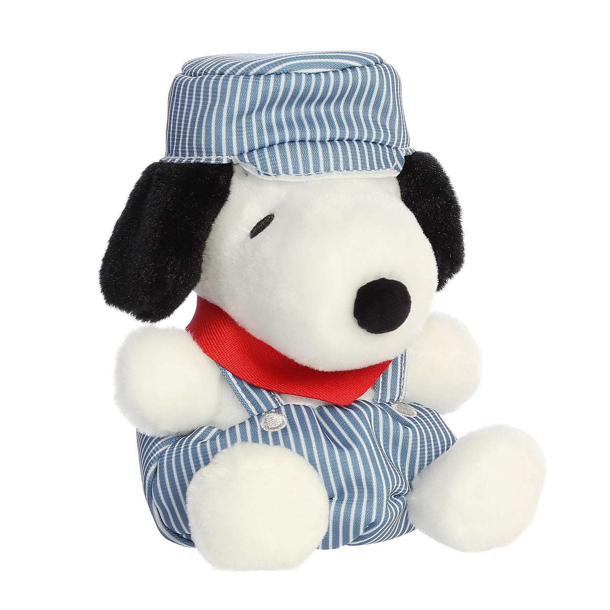 Aurora Train Engineer Snoopy Palm Pals plush, classic outfit and collectible charm