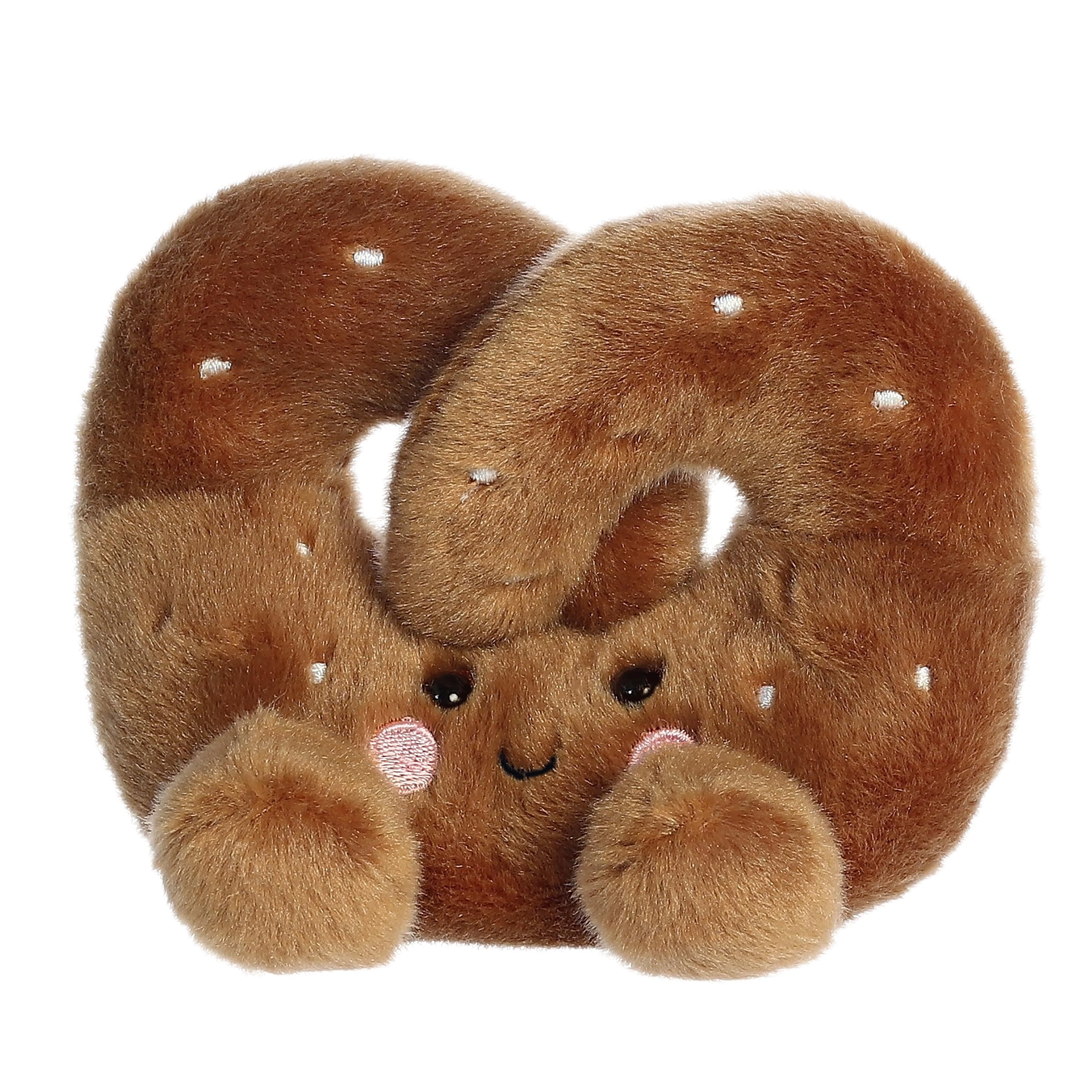 Aurora Twist Pretzel Palm Pal on shelf; charming room decor and display