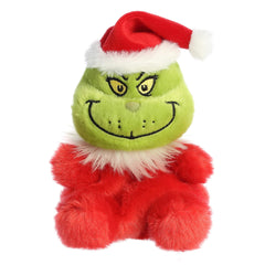 Aurora Whimsical Dr. Seuss Santa Grinch Palm Pals red plush for cozy holiday fun