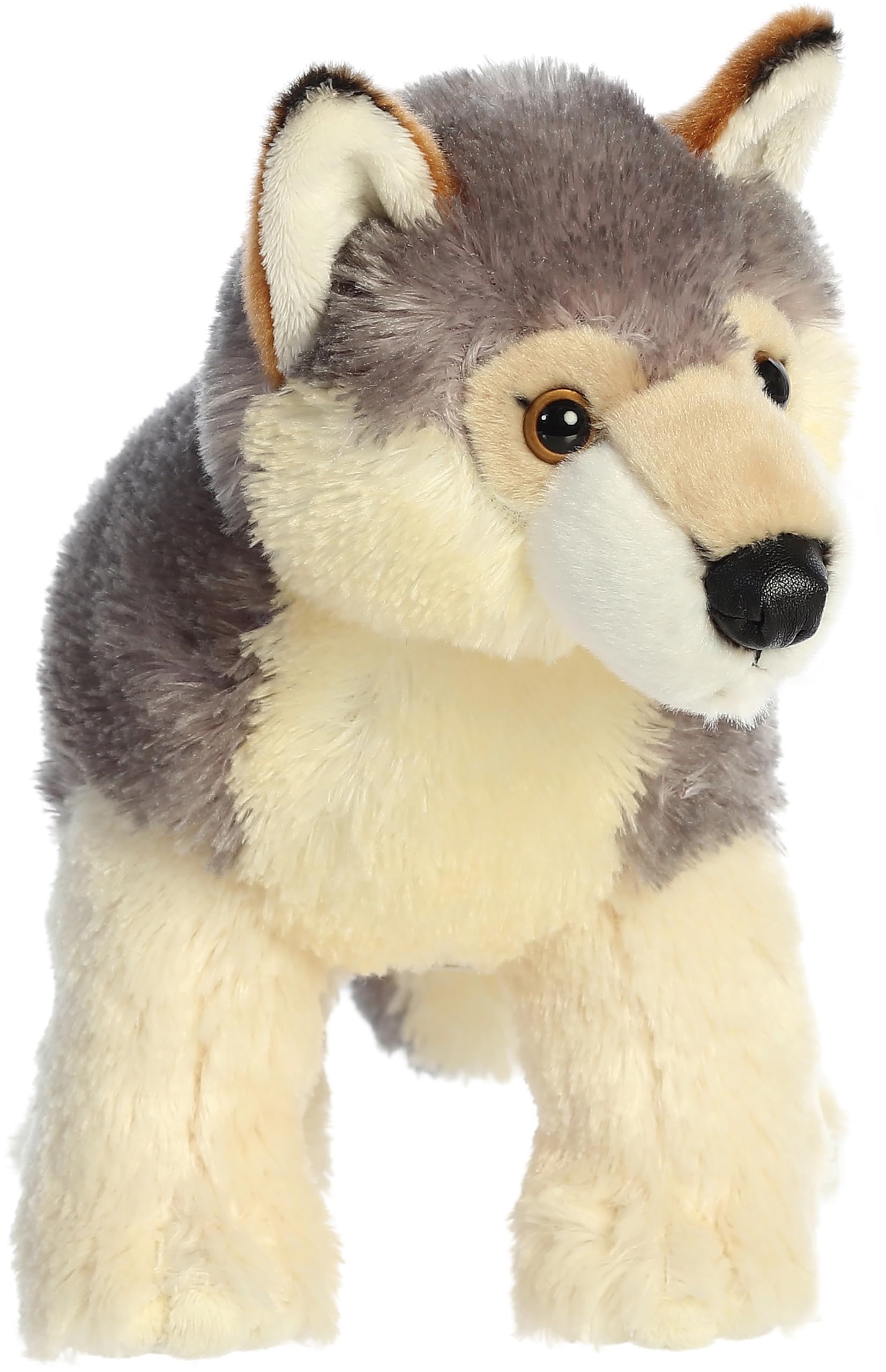 Aurora Wily Wolf Flopsie snuggle closeup invites cozy hugs during story time.