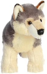 Aurora Wily Wolf Flopsie snuggle closeup invites cozy hugs during story time.