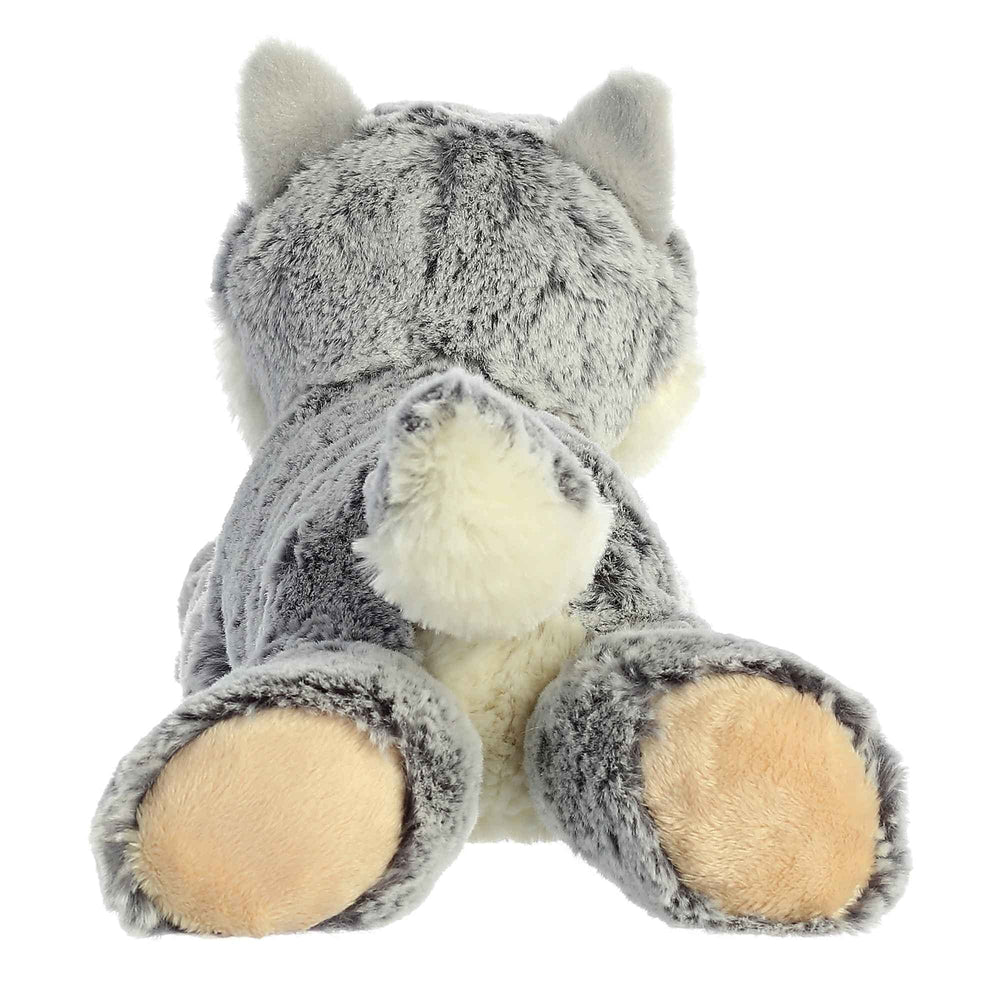 Aurora Winter Wolf Flopsie play angle ready for action