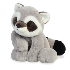 Aurora Roy Raccoon Flopsie features a plump striped tail.