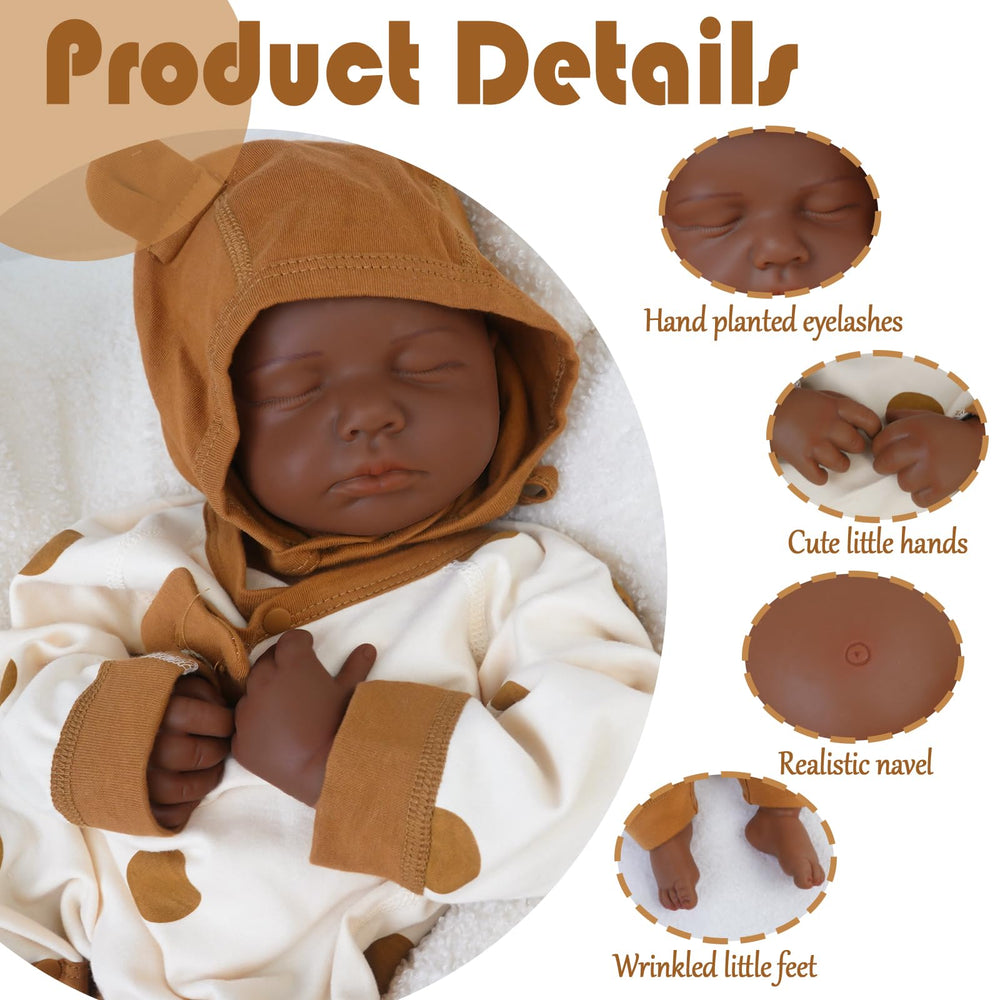 AuroraVita weighted silicone body offers a true-to-life newborn feel.
